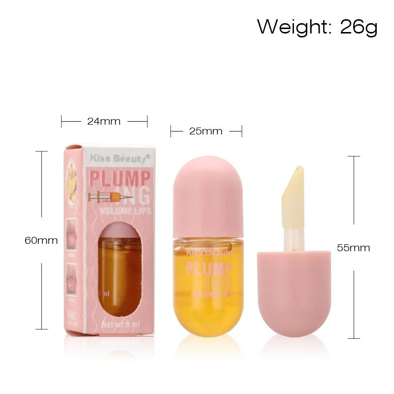 Long Lasting Lip Plumper Oil, Instant Volumising Enhancer, Lip Serum, Colágeno Lábios, Volume Lipgloss, Sexy Cosmetic, Volume Aumentos