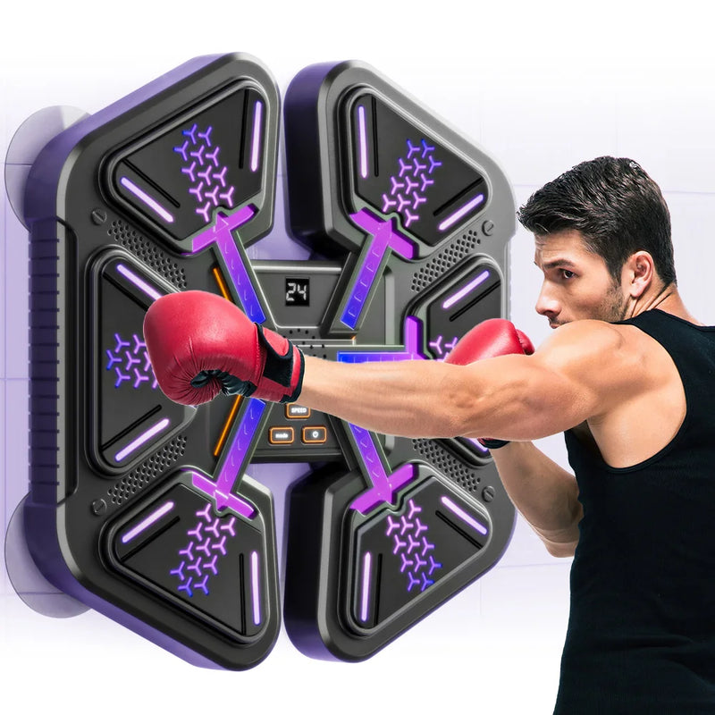 Nova máquina de boxe de música inteligente adulto/crianças esportes fitness boxe trainer exercício em casa treinamento resposta boxe alvo parede