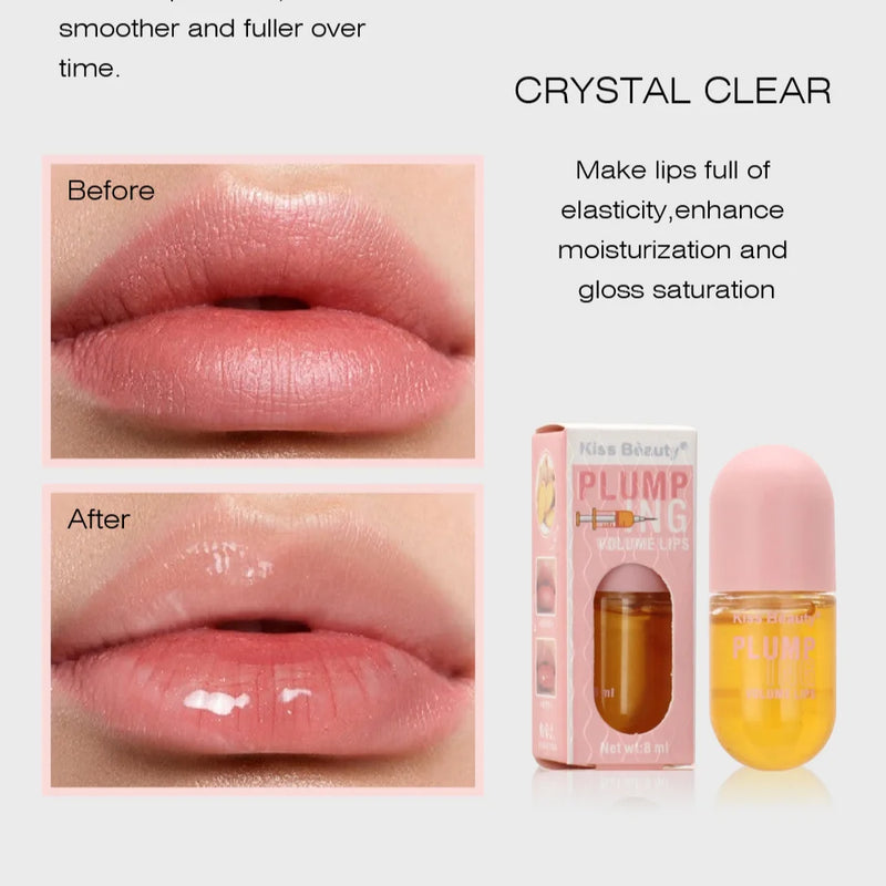 Long Lasting Lip Plumper Oil, Instant Volumising Enhancer, Lip Serum, Colágeno Lábios, Volume Lipgloss, Sexy Cosmetic, Volume Aumentos