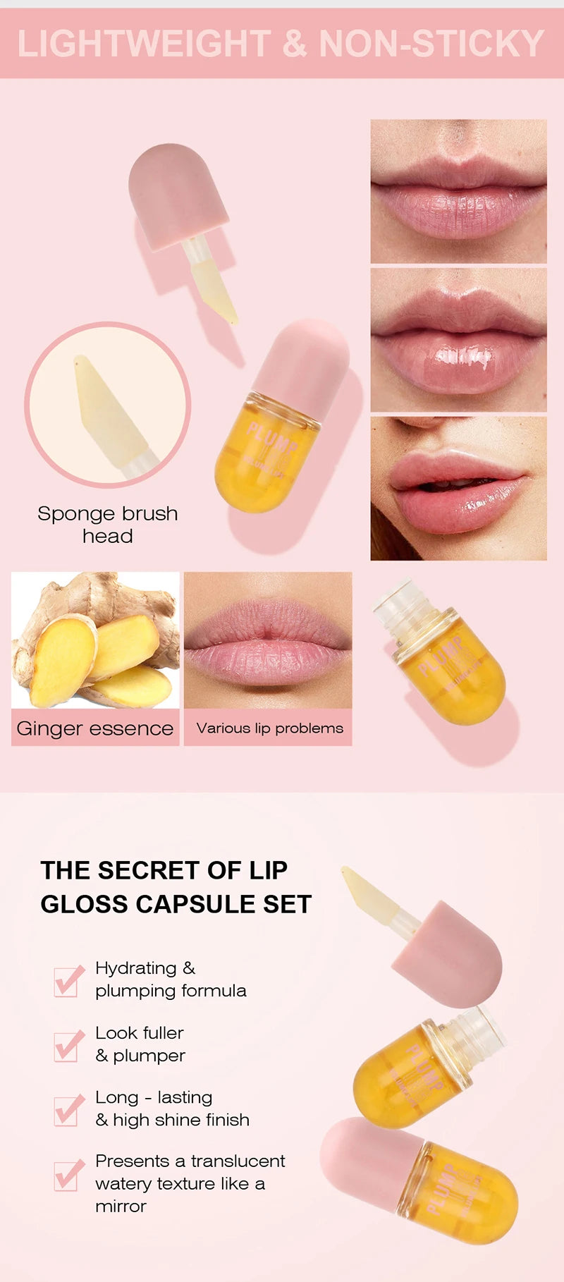 Long Lasting Lip Plumper Oil, Instant Volumising Enhancer, Lip Serum, Colágeno Lábios, Volume Lipgloss, Sexy Cosmetic, Volume Aumentos