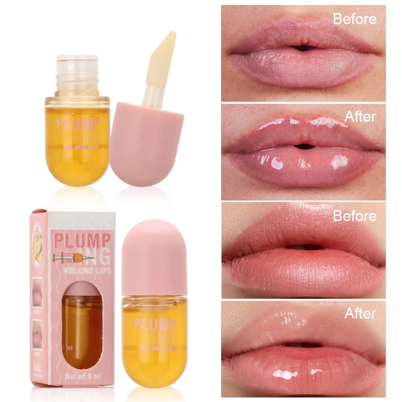 Long Lasting Lip Plumper Oil, Instant Volumising Enhancer, Lip Serum, Colágeno Lábios, Volume Lipgloss, Sexy Cosmetic, Volume Aumentos