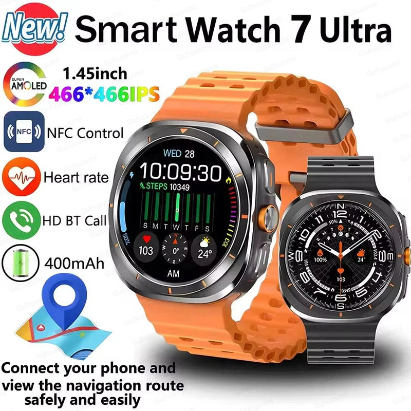 Galaxy Smart Watch 7 Ultra para Homens e Mulheres, Tela AMOLED, Multifunções, Rastreador de Fitness Esportivo, Saúde, Samsung, Novo, 2022