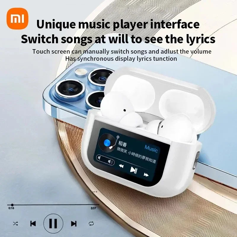 Xiaomi a8 pro sem fio bluetooth fones de ouvido com cancelamento ruído tws esportes controle tela toque gaming headset