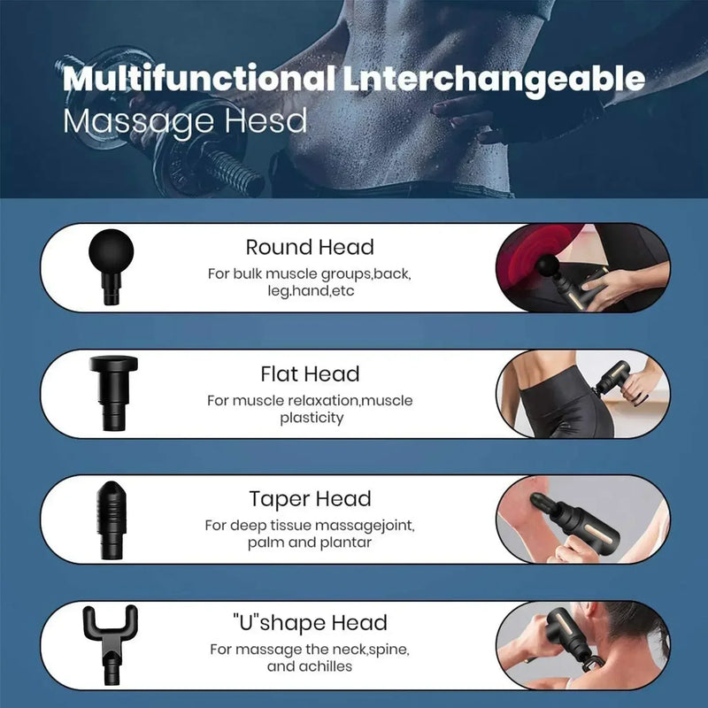 Pistola massagem adequado para todo o corpo