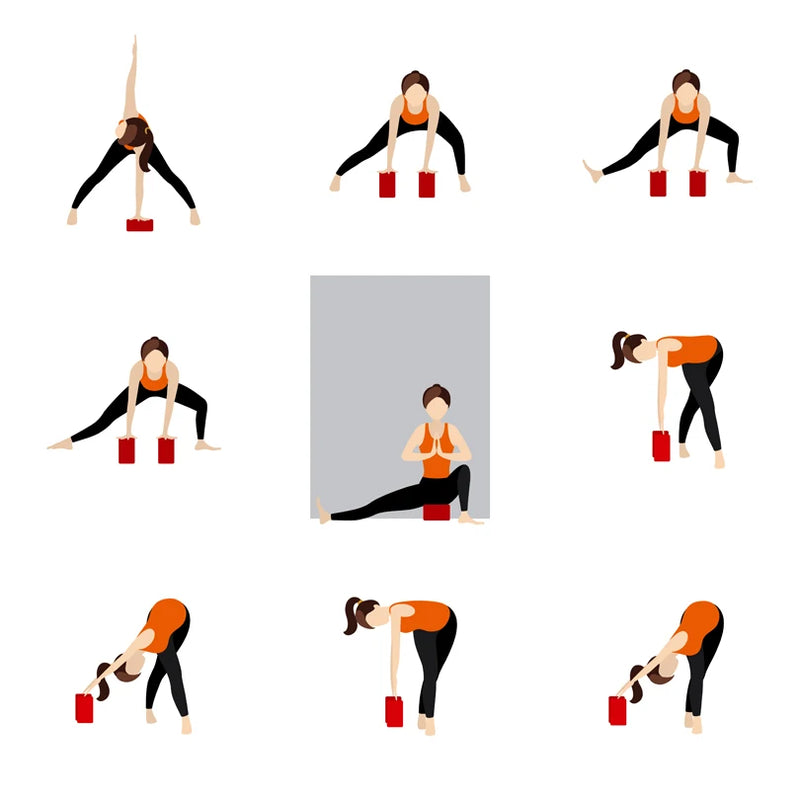 Cubos de yoga blocos de construção pilates tijolos esportes yoga suprimentos exercício fitness eva reforço esteiras equipamentos de exercício em casa