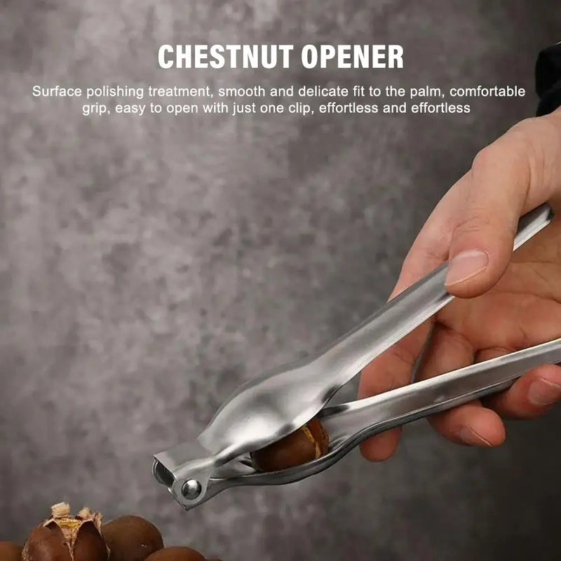 Aço inoxidável Quick Chestnut Opener 2 em 1