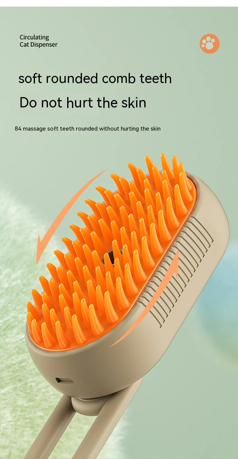 Pet Electric Spray Comb, Pente depilador, Escova de massagem anti-voo, Limpar, cães e gatos, uma chave, novo