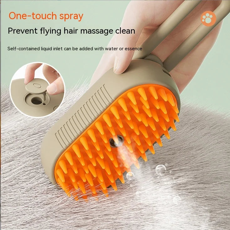 Pet Electric Spray Comb, Pente depilador, Escova de massagem anti-voo, Limpar, cães e gatos, uma chave, novo