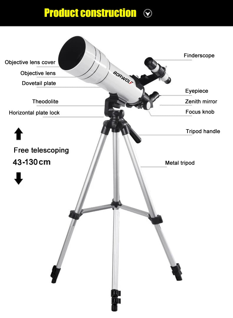 Telescópio Astronômico Profissional de Alta Definição