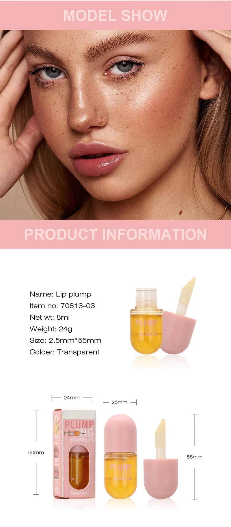 Long Lasting Lip Plumper Oil, Instant Volumising Enhancer, Lip Serum, Colágeno Lábios, Volume Lipgloss, Sexy Cosmetic, Volume Aumentos